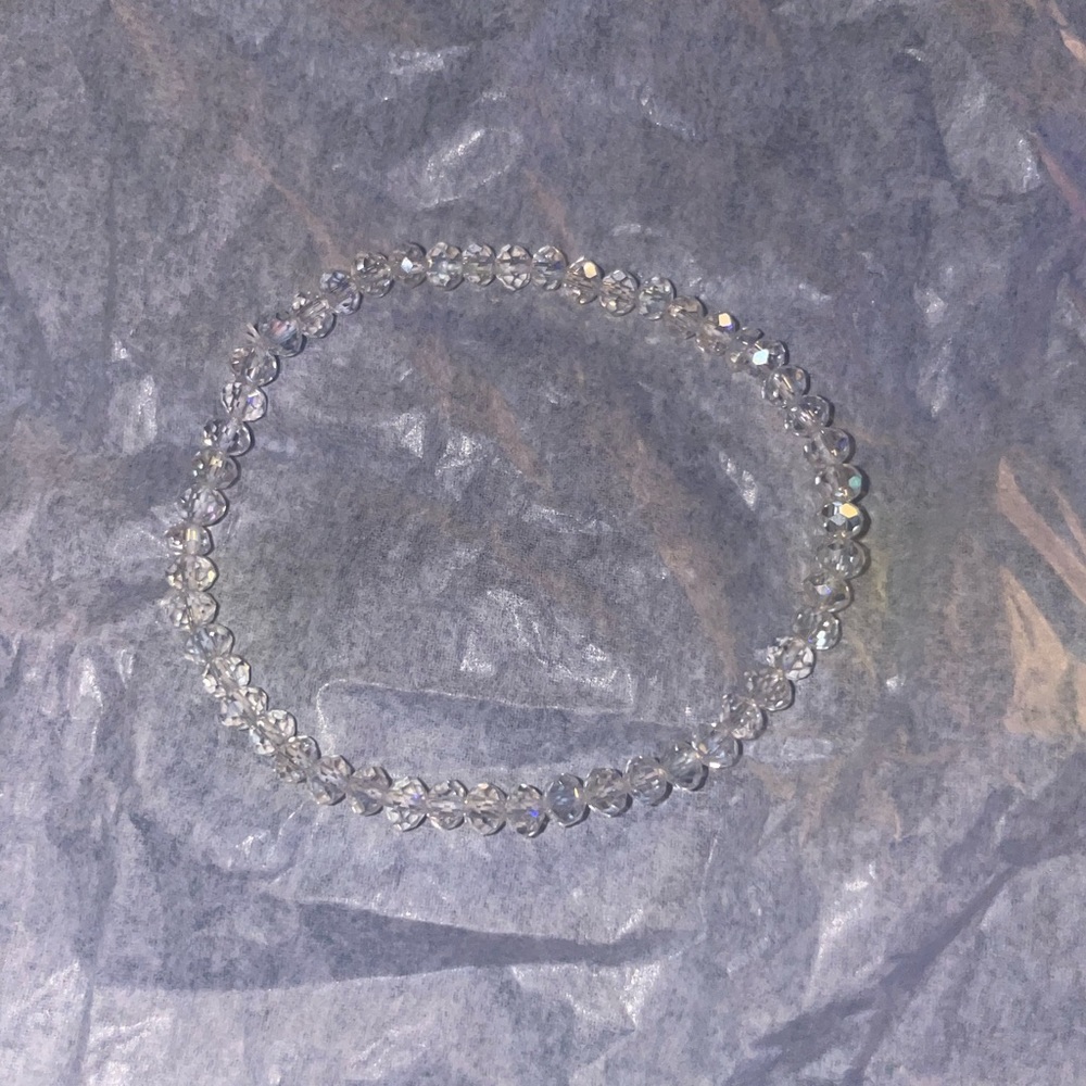 Handcrafted Clear Beaded Bracelet